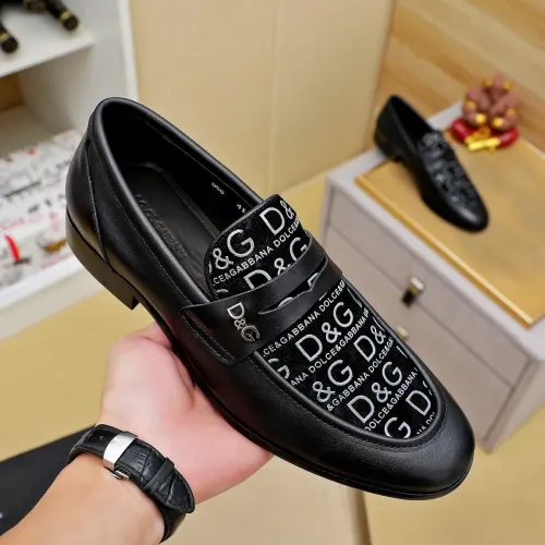 Replica Dolce & Gabbana D&G Leather Shoes For Men #1471375 $88.00 USD for Wholesale
