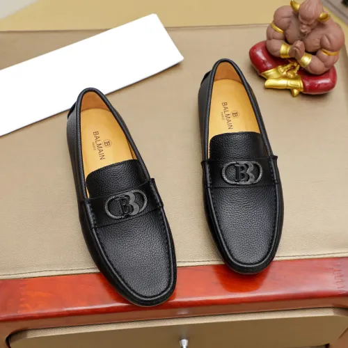 Wholesale Balmain Leather Shoes For Men #1471377 $76.00 USD, Wholesale Quality Replica Balmain Leather Shoes