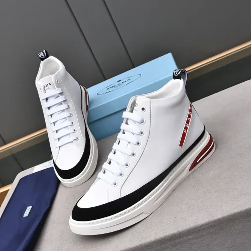 Wholesale Prada High Top Shoes For Men #1471490 $85.00 USD, Wholesale Quality Replica Prada High Top Shoes