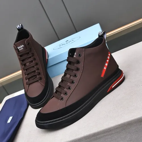 Wholesale Prada High Top Shoes For Men #1471491 $85.00 USD, Wholesale Quality Replica Prada High Top Shoes
