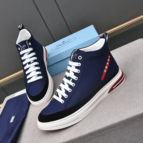Wholesale Prada High Top Shoes For Men #1471492 $85.00 USD, Wholesale Quality Replica Prada High Top Shoes