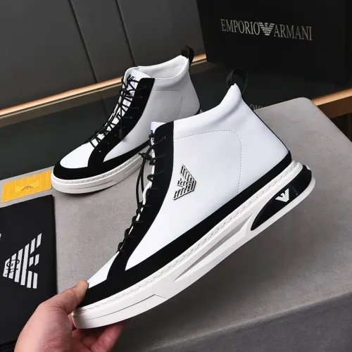 Replica Armani High Tops Shoes For Men #1471940 $85.00 USD for Wholesale