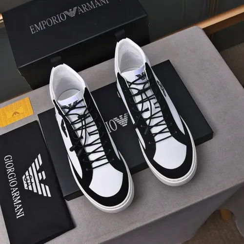 Replica Armani High Tops Shoes For Men #1471940 $85.00 USD for Wholesale