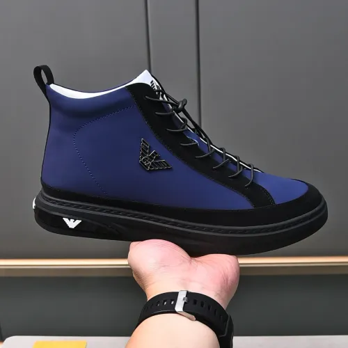 Replica Armani High Tops Shoes For Men #1471941 $85.00 USD for Wholesale