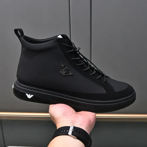 Replica Armani High Tops Shoes For Men #1471942 $85.00 USD for Wholesale