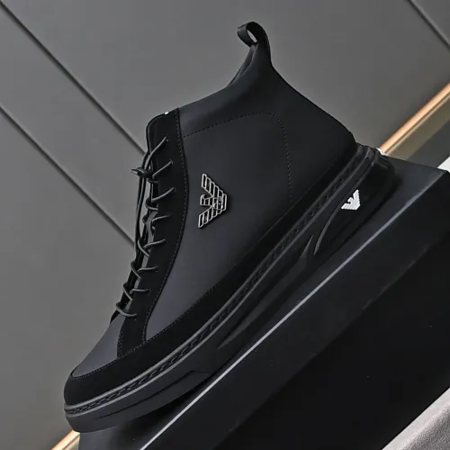 Replica Armani High Tops Shoes For Men #1471942 $85.00 USD for Wholesale