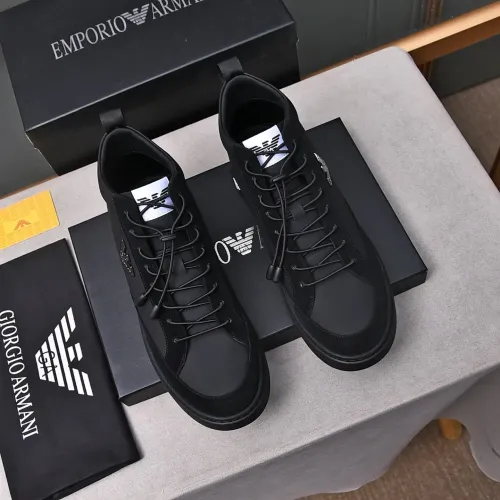 Replica Armani High Tops Shoes For Men #1471942 $85.00 USD for Wholesale