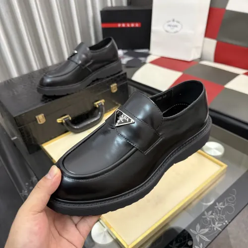 Wholesale Prada Leather Shoes For Men #1471968 $112.00 USD, Wholesale Quality Replica Prada Leather Shoes