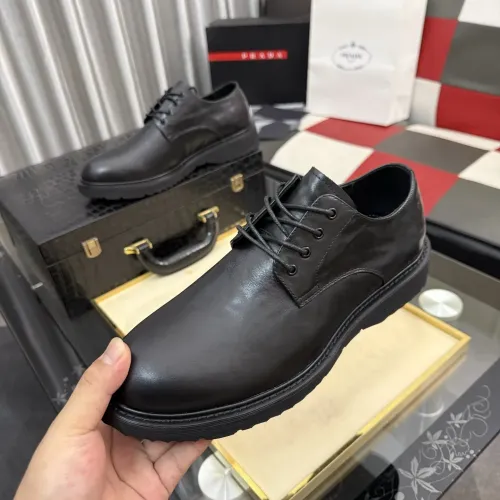 Wholesale Prada Leather Shoes For Men #1471970 $112.00 USD, Wholesale Quality Replica Prada Leather Shoes
