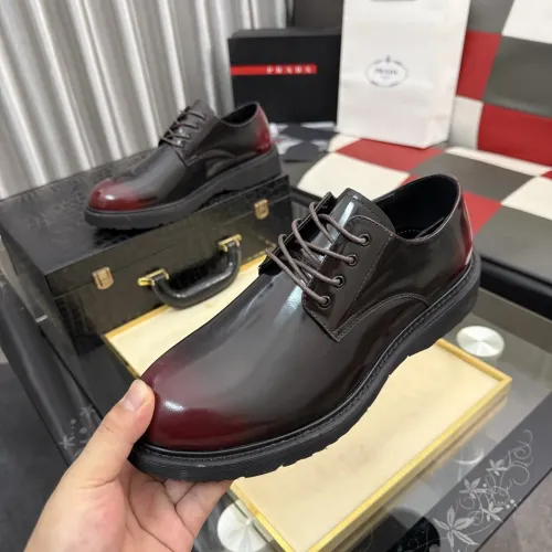 Wholesale Prada Leather Shoes For Men #1471972 $112.00 USD, Wholesale Quality Replica Prada Leather Shoes