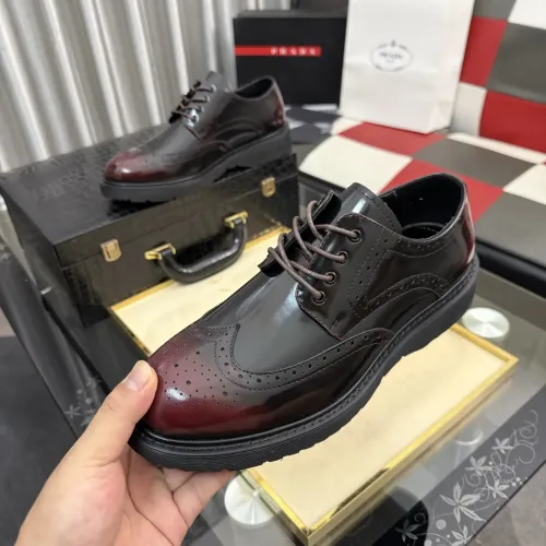 Wholesale Prada Leather Shoes For Men #1471974 $112.00 USD, Wholesale Quality Replica Prada Leather Shoes
