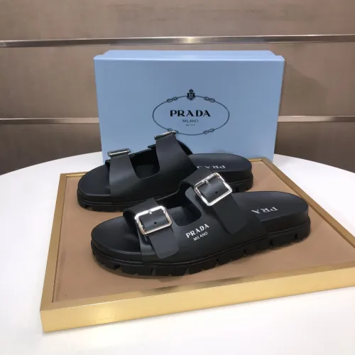 Wholesale Prada Slippers For Men #1472124 $82.00 USD, Wholesale Quality Replica Prada Slippers