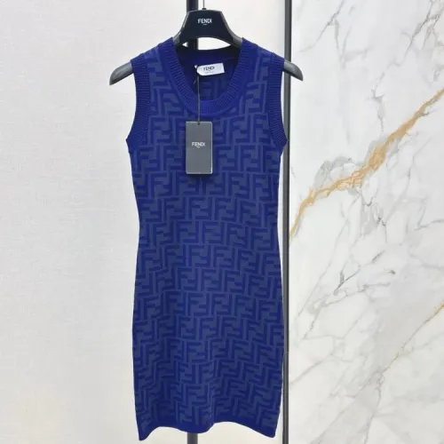 Wholesale Fendi Dresses Sleeveless For Women #1472139 $98.00 USD, Wholesale Quality Replica Fendi Dresses