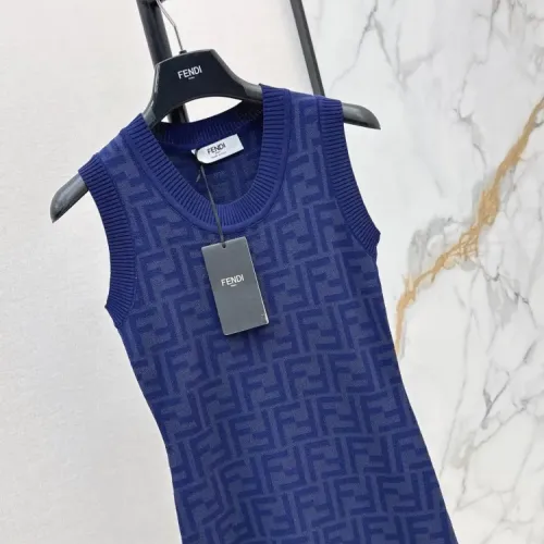 Replica Fendi Dresses Sleeveless For Women #1472139 $98.00 USD for Wholesale