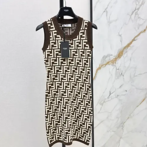 Wholesale Fendi Dresses Sleeveless For Women #1472140 $98.00 USD, Wholesale Quality Replica Fendi Dresses