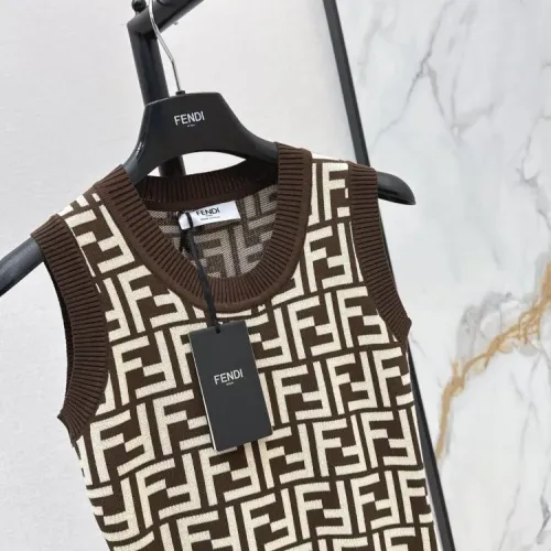 Replica Fendi Dresses Sleeveless For Women #1472140 $98.00 USD for Wholesale