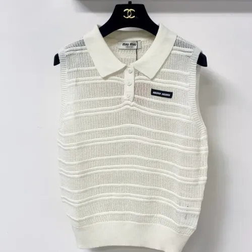 Wholesale MIU MIU T-Shirts Sleeveless For Women #1472155 $98.00 USD, Wholesale Quality Replica MIU MIU T-Shirts
