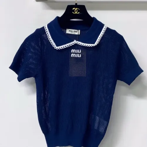 Wholesale MIU MIU T-Shirts Short Sleeved For Women #1472228 $98.00 USD, Wholesale Quality Replica MIU MIU T-Shirts