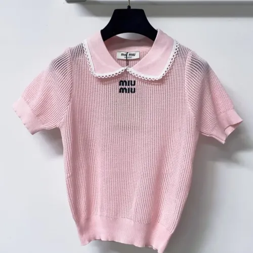 Wholesale MIU MIU T-Shirts Short Sleeved For Women #1472229 $98.00 USD, Wholesale Quality Replica MIU MIU T-Shirts