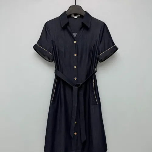 Wholesale Burberry Dresses Short Sleeved For Women #1472296 $135.00 USD, Wholesale Quality Replica Burberry Dresses
