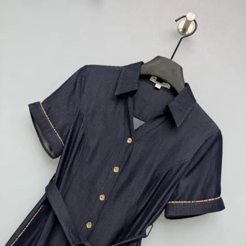 Replica Burberry Dresses Short Sleeved For Women #1472296 $135.00 USD for Wholesale