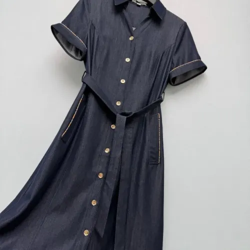 Replica Burberry Dresses Short Sleeved For Women #1472296 $135.00 USD for Wholesale