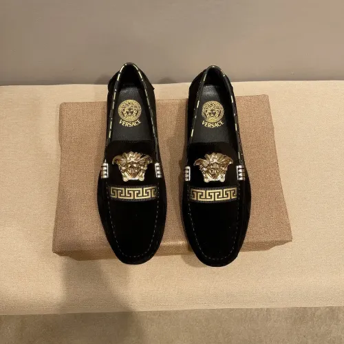 Wholesale Versace Leather Shoes For Men #1472325 $76.00 USD, Wholesale Quality Replica Versace Leather Shoes