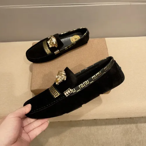 Replica Versace Leather Shoes For Men #1472325 $76.00 USD for Wholesale