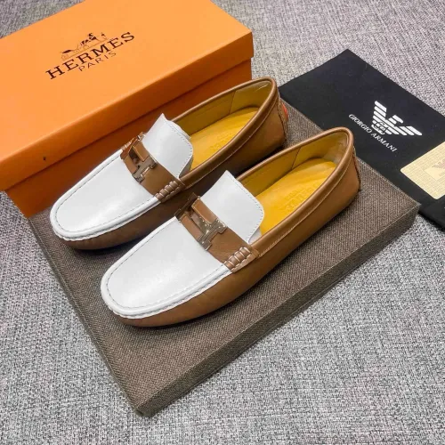 Wholesale Hermes Leather Shoes For Men #1472328 $80.00 USD, Wholesale Quality Replica Hermes Leather Shoes