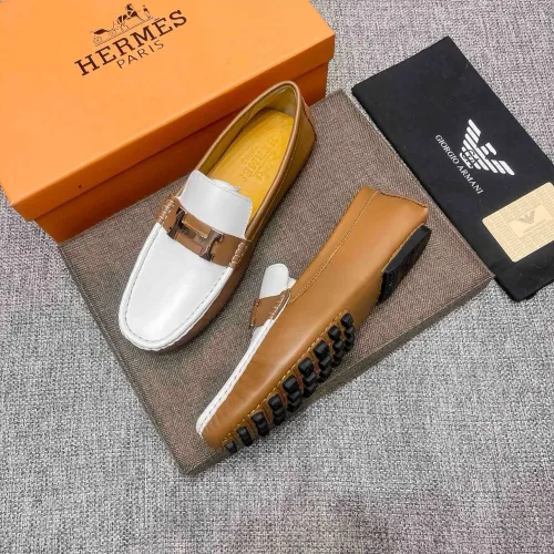 Replica Hermes Leather Shoes For Men #1472328 $80.00 USD for Wholesale