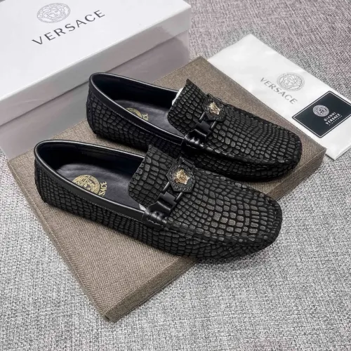 Replica Versace Leather Shoes For Men #1472331 $85.00 USD for Wholesale