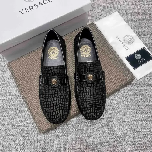 Replica Versace Leather Shoes For Men #1472331 $85.00 USD for Wholesale
