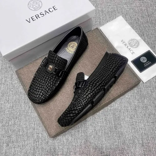 Replica Versace Leather Shoes For Men #1472331 $85.00 USD for Wholesale