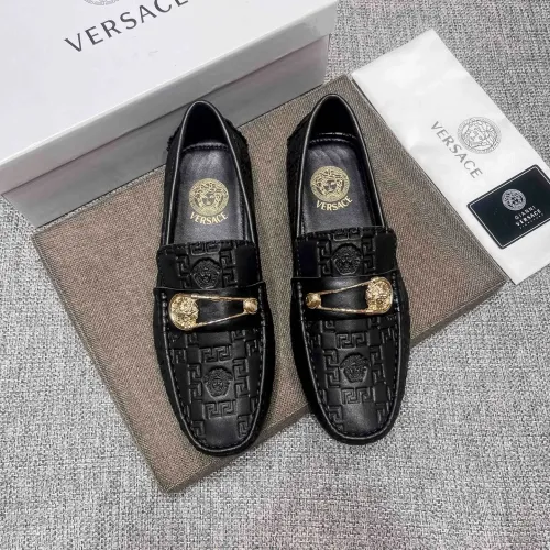 Replica Versace Leather Shoes For Men #1472332 $85.00 USD for Wholesale