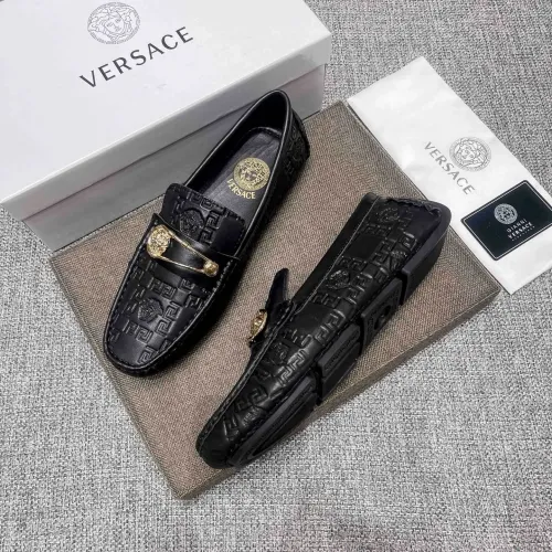 Replica Versace Leather Shoes For Men #1472332 $85.00 USD for Wholesale