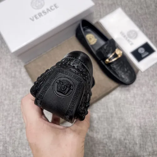 Replica Versace Leather Shoes For Men #1472332 $85.00 USD for Wholesale