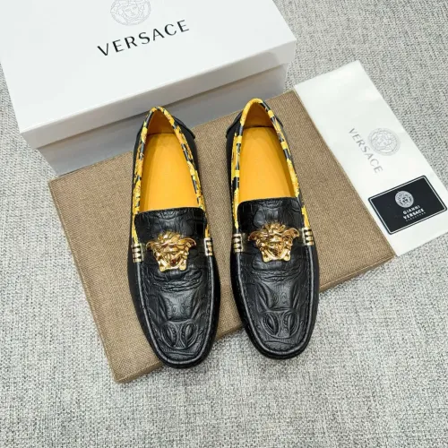 Replica Versace Leather Shoes For Men #1472333 $80.00 USD for Wholesale
