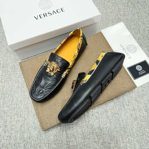 Replica Versace Leather Shoes For Men #1472333 $80.00 USD for Wholesale
