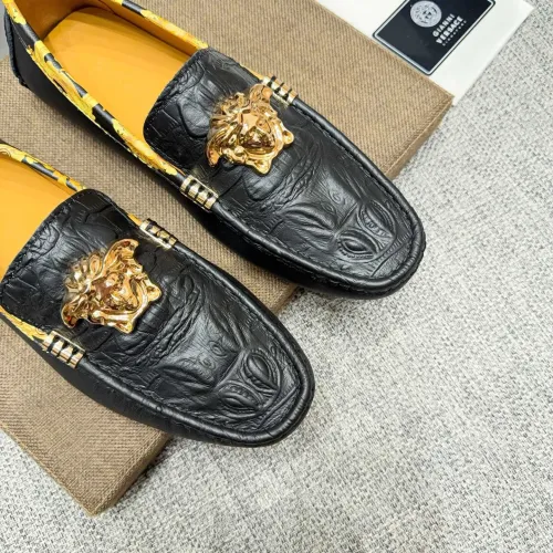 Replica Versace Leather Shoes For Men #1472333 $80.00 USD for Wholesale