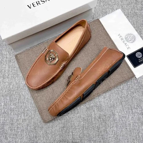 Wholesale Versace Leather Shoes For Men #1472334 $80.00 USD, Wholesale Quality Replica Versace Leather Shoes
