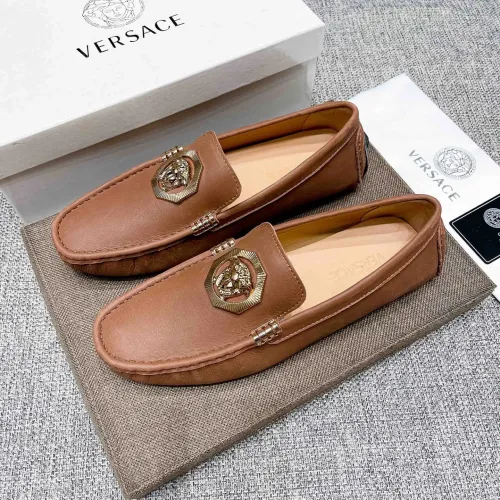 Replica Versace Leather Shoes For Men #1472334 $80.00 USD for Wholesale