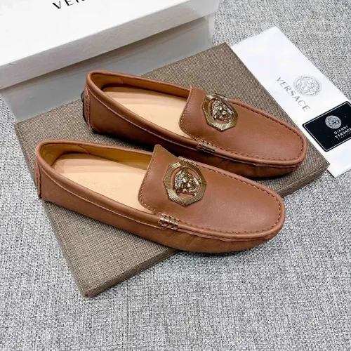 Replica Versace Leather Shoes For Men #1472334 $80.00 USD for Wholesale