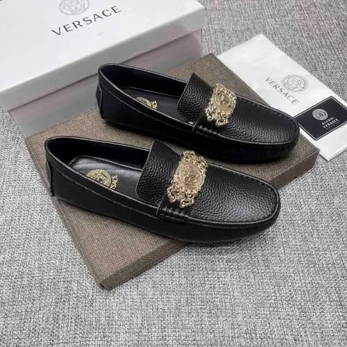 Replica Versace Leather Shoes For Men #1472336 $80.00 USD for Wholesale