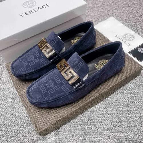 Replica Versace Leather Shoes For Men #1472337 $80.00 USD for Wholesale