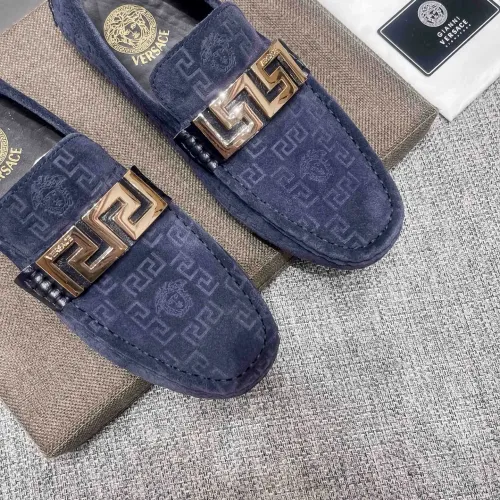Replica Versace Leather Shoes For Men #1472337 $80.00 USD for Wholesale