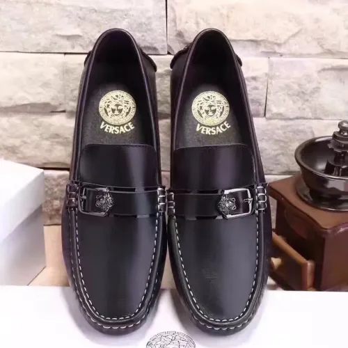 Replica Versace Leather Shoes For Men #1472338 $80.00 USD for Wholesale
