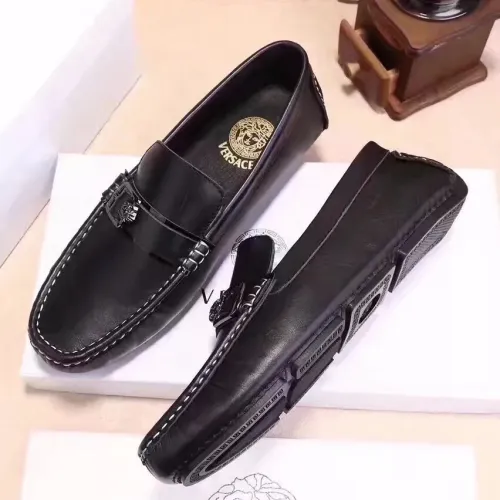 Replica Versace Leather Shoes For Men #1472338 $80.00 USD for Wholesale