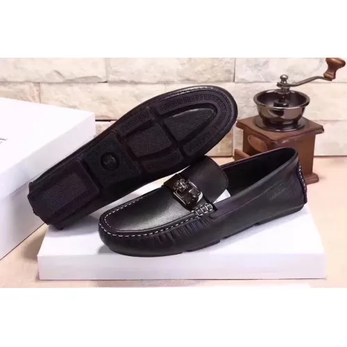 Replica Versace Leather Shoes For Men #1472338 $80.00 USD for Wholesale