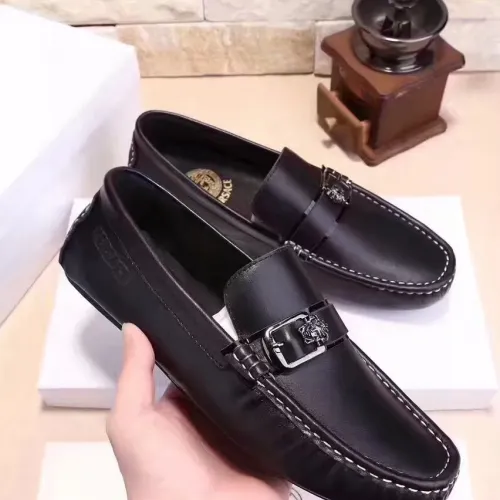 Replica Versace Leather Shoes For Men #1472338 $80.00 USD for Wholesale