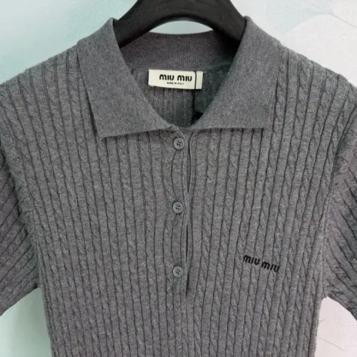 Replica MIU MIU Dresses Short Sleeved For Women #1472385 $100.00 USD for Wholesale